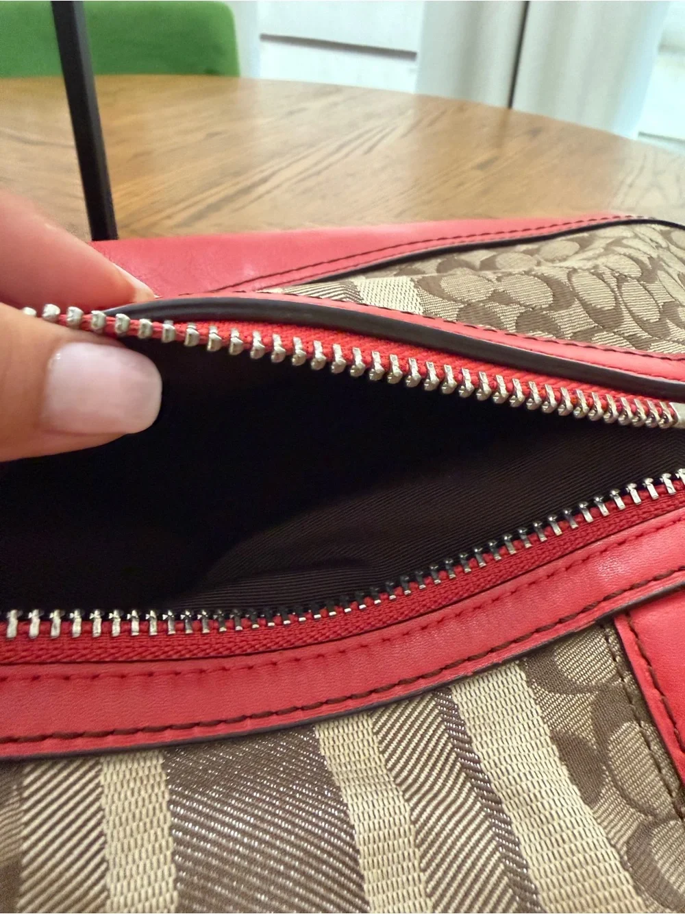 Coach Legacy Signature Canvas Satchel with Red Trim and Tassels